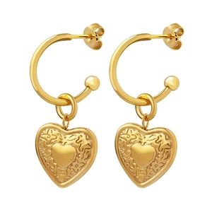 18k Gold Plated Heart Earrings - NWT